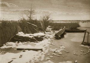 La prima gelata, Vita e paesaggio sui Norfolk Broads, c.1886 da Peter Emerson und Thomas Goodall